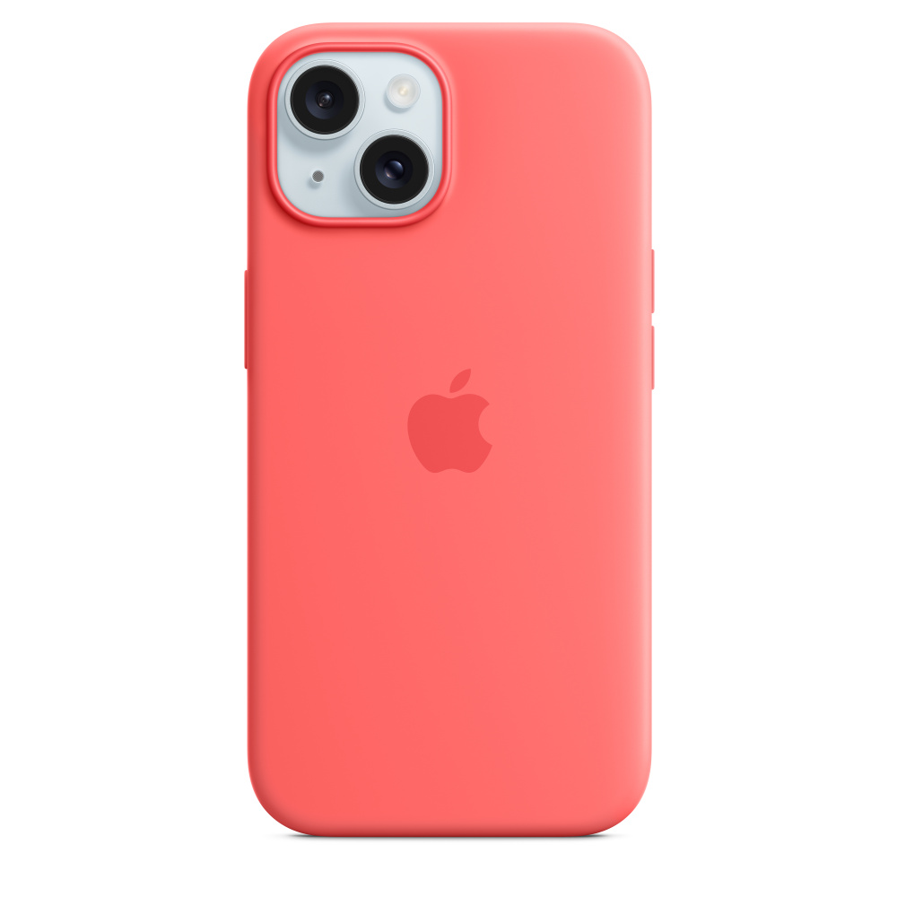 Чехол Apple iPhone 15 Silicone Case с MagSafe, Guava (MT0V3)