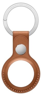 Кожаный брелок-подвеска Apple AirTag Leather Key Ring Saddle Brown (MX4M2ZM/A)