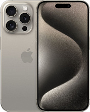 Смартфон Apple iPhone 15 Pro 128GB, Natural Titanium (серый)