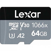 Карта памяти Lexar Professional 1066x microSDXC 64 ГБ (LMS1066064G-BNANG)