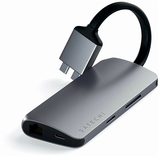 USB-концентратор Satechi Dual Multimedia Adapter (ST-TCDMMA), разъемов: 3