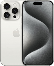 Смартфон Apple iPhone 15 Pro 256GB, White Titanium (белый)