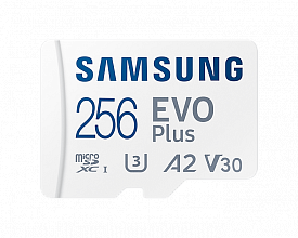 Карта памяти micro SDXC 256Gb Samsung EVO Plus UHS-I U3 A2 + ADP 130Mb/s (MB-MC256KA)